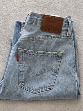 Levi’s Premium 501 '90s Button Fly Jeans W27 L32 Light Wash Straight Leg
